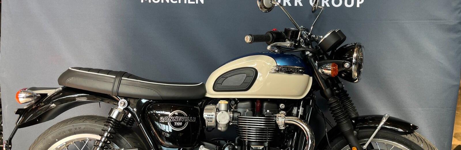 Bonneville T120 Aegean blue