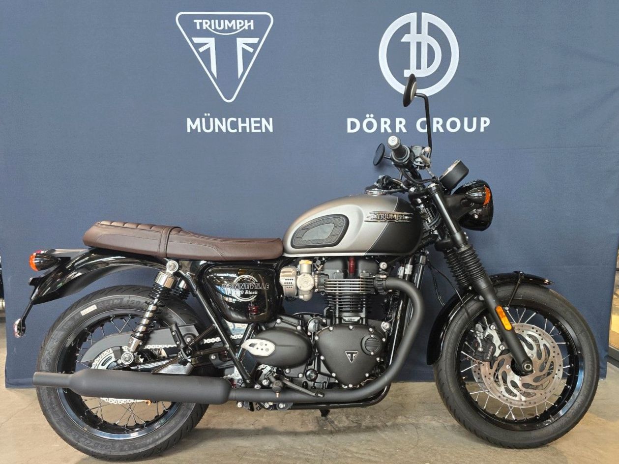 Bonneville T120 Black Edition Matt Silver Ice Detailbild