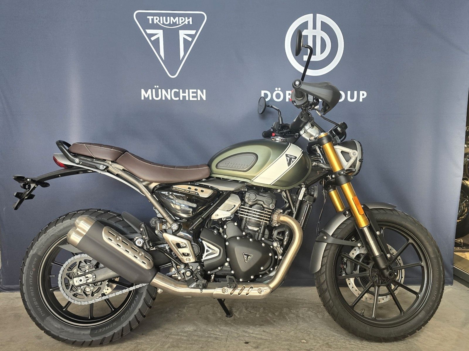 Scrambler 400 X | Matt Khaki Detailbild